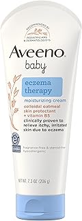 Aveeno Baby Eczema Therapy Moisturizing Cream, Natural Colloidal Oatmeal & Vitamin B5, Moisturizes & Relieves Dry, Itchy, Irritated Skin, Paraben & Steroid & Fragrance Free, 7.3 Oz