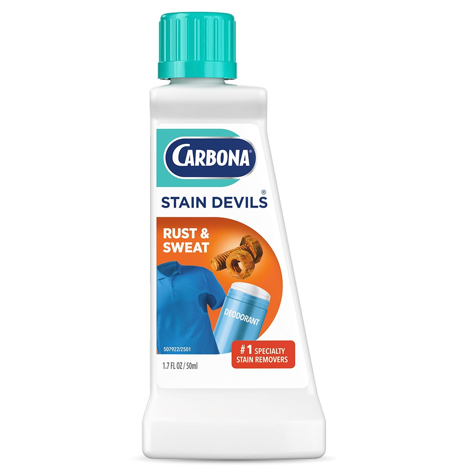 Carbona Stain Devils #9 (1.7 Fl Oz), Targeted Spot Cleaner for Rust & Perspiration Stains, Safe on Skin & Washable Fabrics