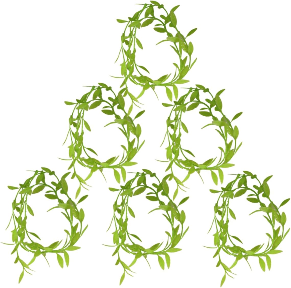 Zerodeko 6pcs Mini Artificial Vines Realistic Simulation Garland Decorative Leaves for Decor Faux Greenery for Dollhouse Miniature Garden Accessories
