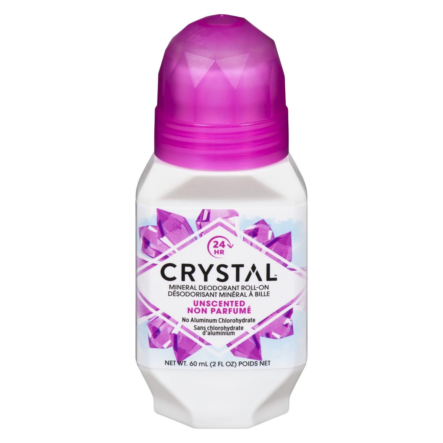 Crystal Mineral Body Deodorant Roll-On, Unscented 2.25 oz