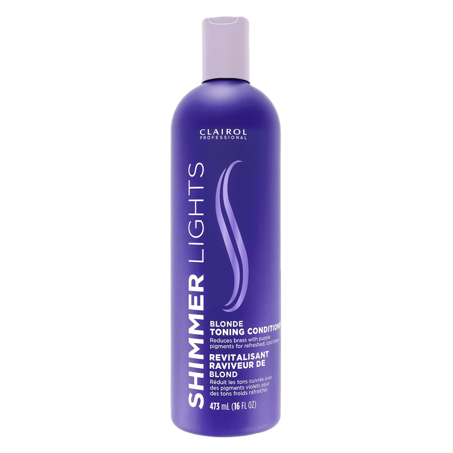 Clairol Professional Shimmer Lights Purple Conditioner | Neutralizes Brass & Yellow Tones | For Blonde, Silver, Gray & Highlighted Hair
