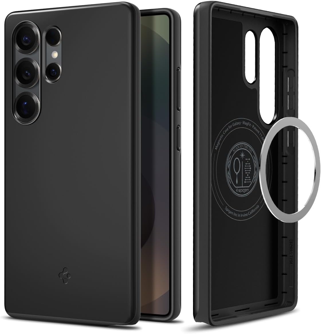 Spigen Thin Fit MagFit Designed for Galaxy S25 Ultra Case [Qi2 Certified/Magnet for Galaxy] (2025) - Black
