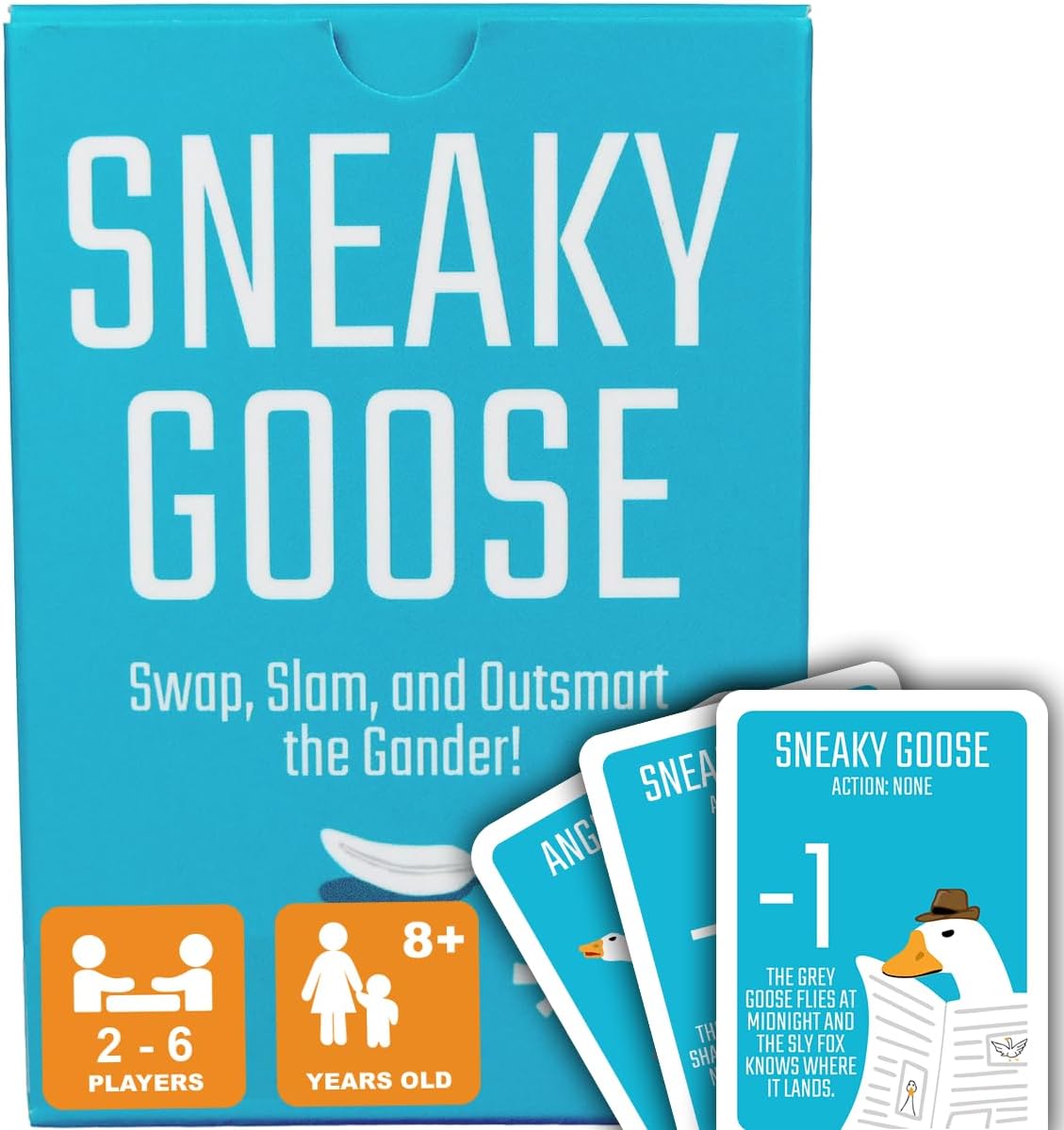 Worgan Games Sneaky Goose - Addictive Strategy Card Game for Kids, Teens & Adults | Quick Thinking & Memory Game