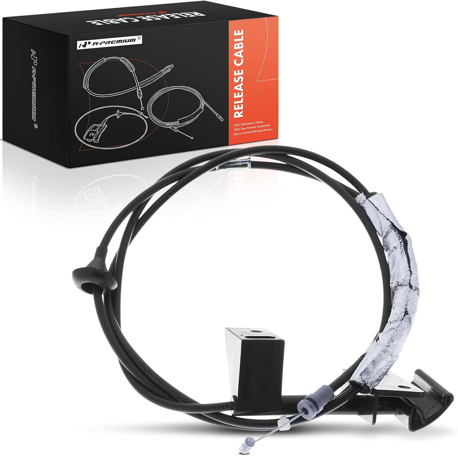 A-Premium Front Hood Latch Release Cable with Handle Compatible with Jeep XJ Series Cherokee 1997 1998 1999 2000 2001, 71.6 Inch, Replace# 55235483AB