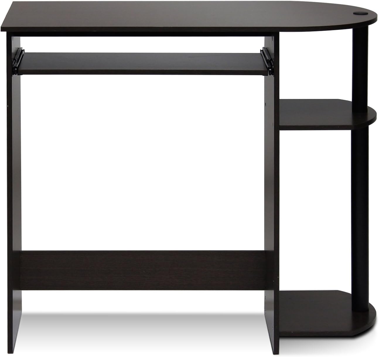Furinno Simplistic Easy Assembly Computer Desk, Study Desk, Writing Desk, Dark Brown, 80 (W) x 73 (H) x 40 (D) cm