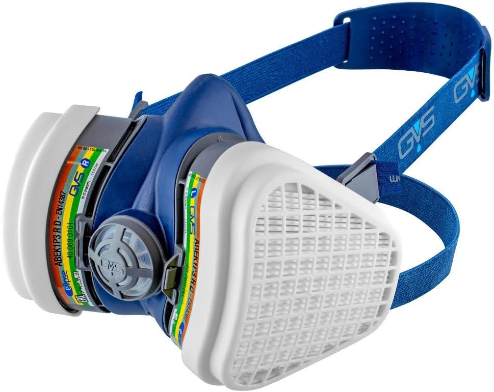 Dust & Organic Vapour Half Mask Respirator with replaceable and reusable filters