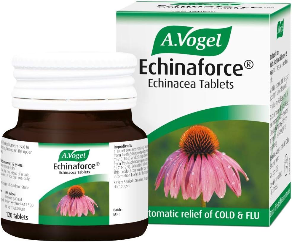 A.Vogel Echinaforce Echinacea Tablets | Relieves Cold & Flu Symptoms by Strengthening the Immune System | 120 Tablets
