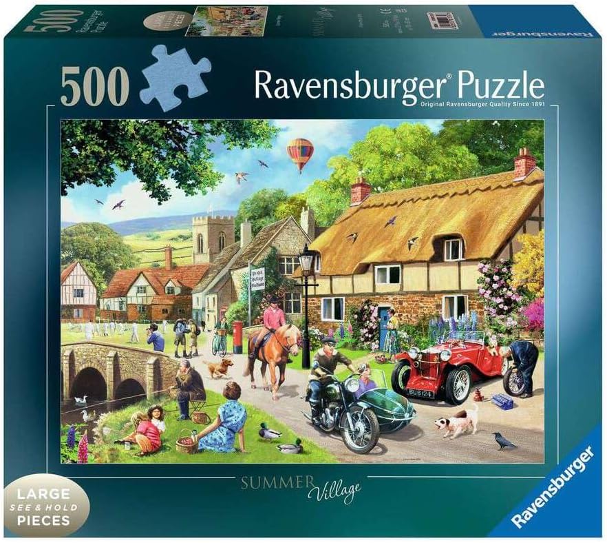 Ravensburger Summer Village 500 Piece Jigsaw Puzzle for Adults and Kids Age 10 Years Up - Large Format