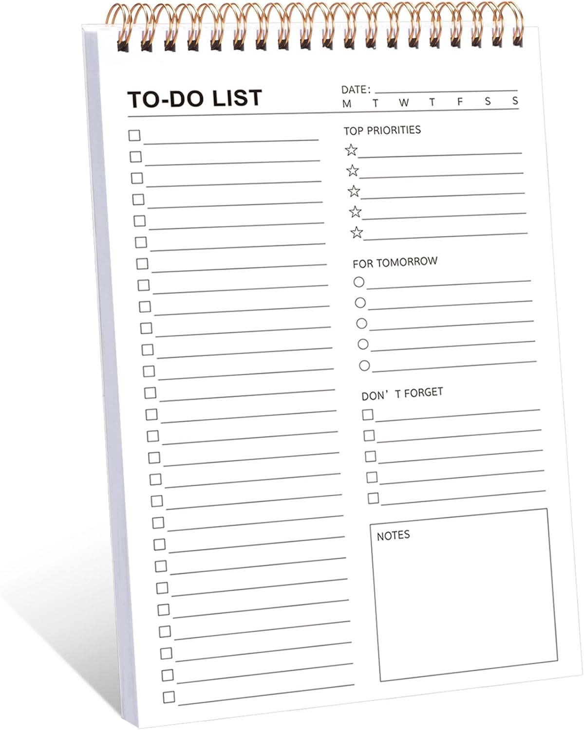 Thboxes To Do List Pad, Daily Planner Notebook Tear off 52 Sheets Double-Sided Printing, 9.8" X 6.7" Organiser Notebook for Work School Personal Organized, 120GSM Thick Paper