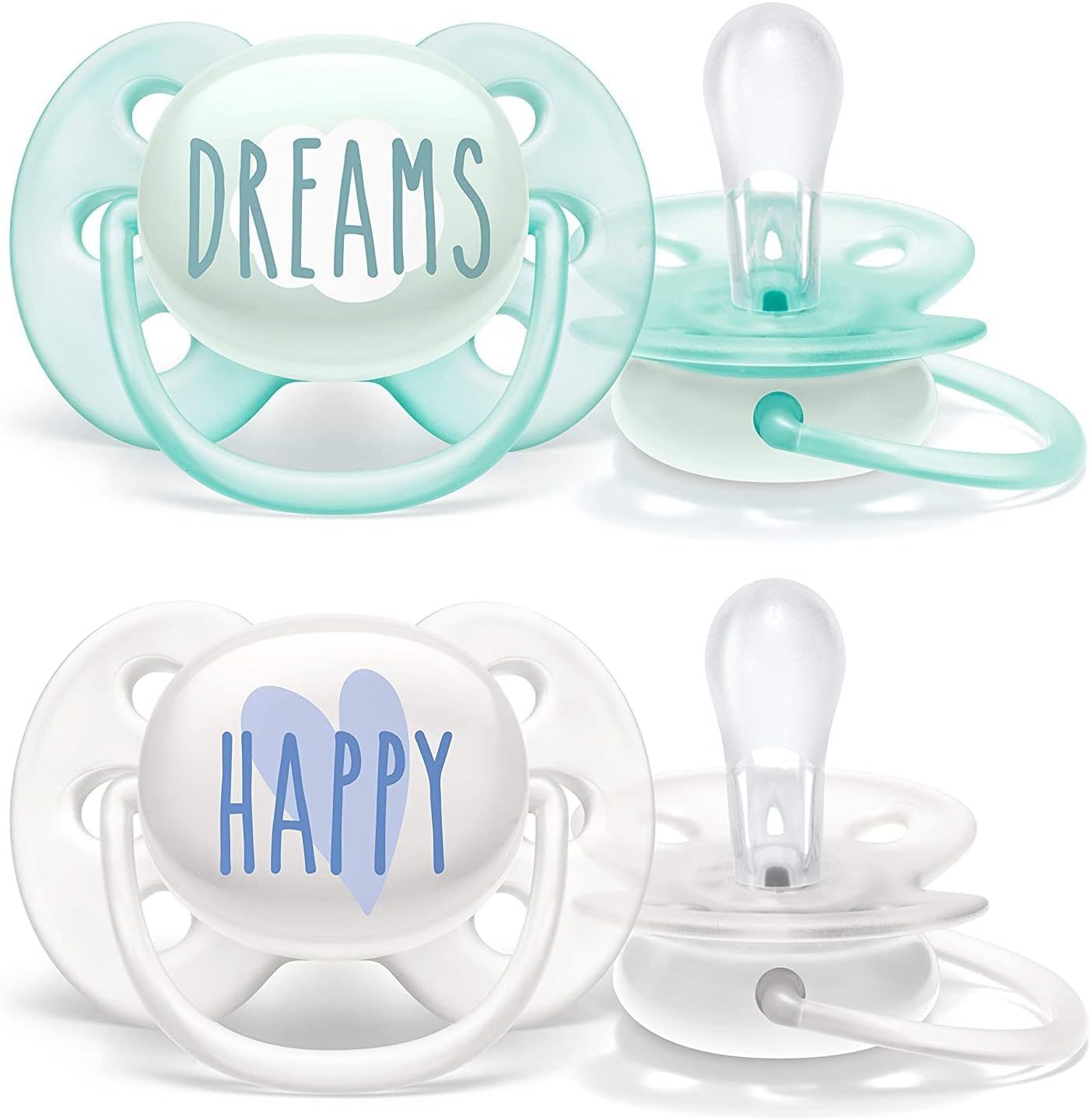 Philips Avent Ultra Soft/Doux Pacifier, 0-6 Months 4 Pieces