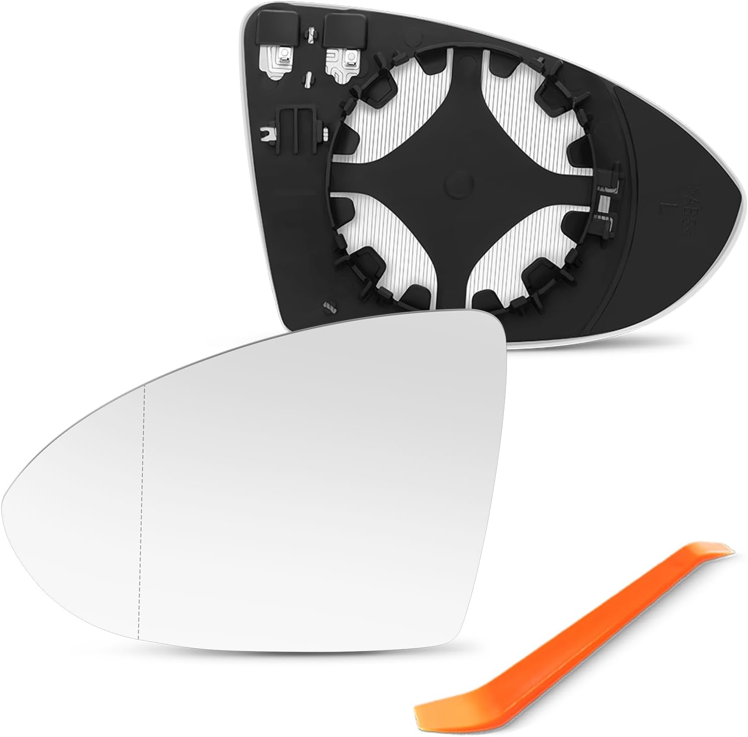 Driver Side Mirror Replacement for Volkswagen VW Golf MK7 2013-2018, Golf Gti 2013-2018, VW Golf MK7.5 2015-2019 - Left Side View Mirror Glass, Power Heated