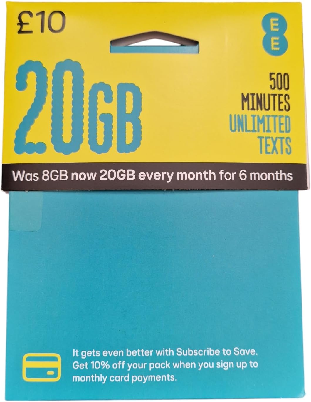 EE Pay As You Go 3-in-1 SIM card