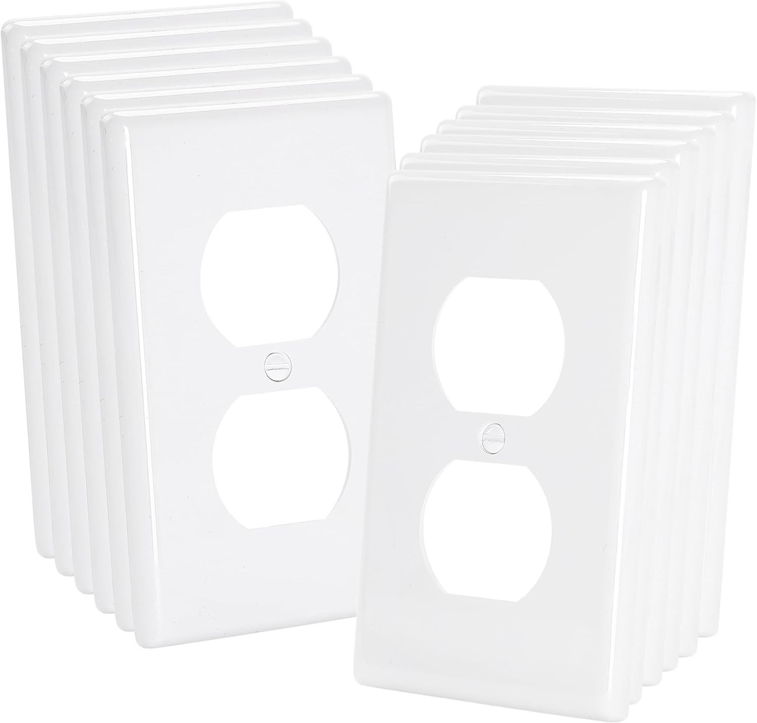 Bates- White Outlet Covers, Wall Plates, Pack of 12, Electric Wall Plate Cover, Outlet Plate, Plug Cover, Outlet Covers, Power