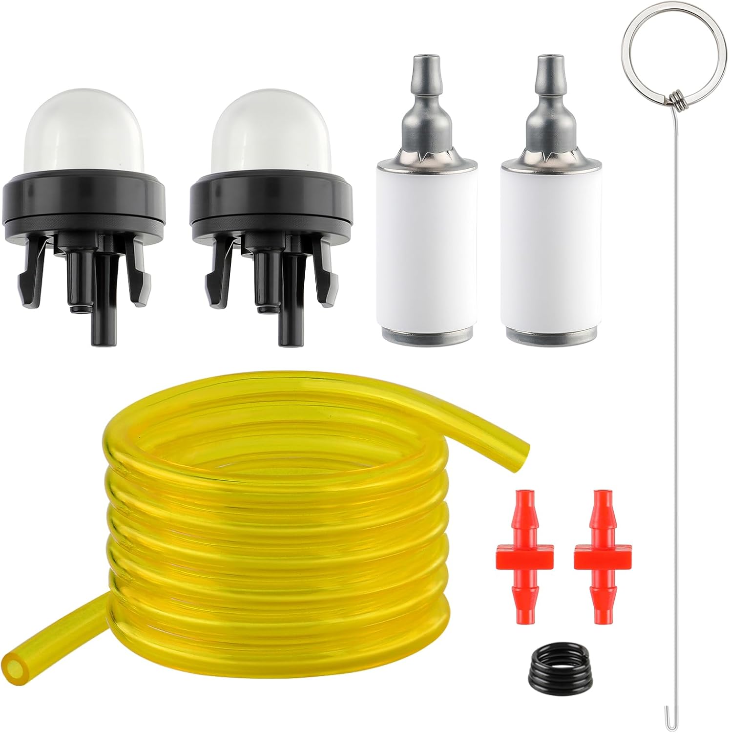 753-08319 3 Line Primer Bulb + Fuel Filter + Fuel Line Kit for MTD for Troy-Bilt for Cub-Cadet for Craftsman for Bolens for Remington for Ryobi for Yardman Engines String Trimmer