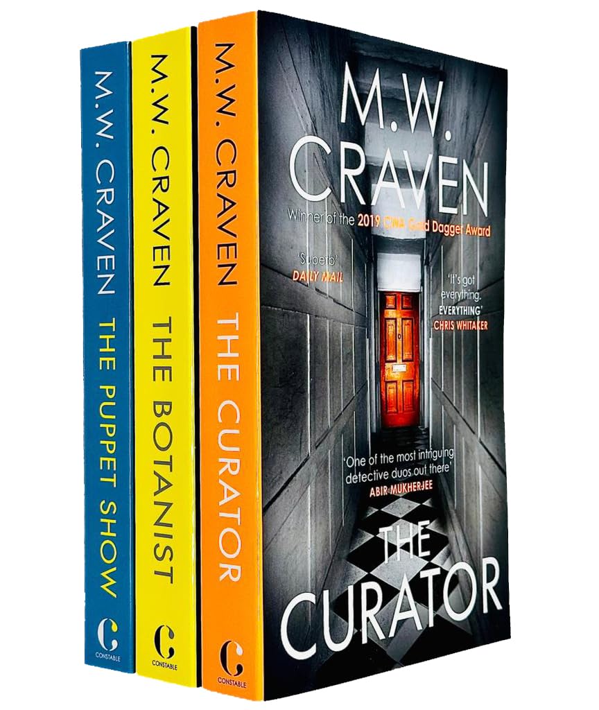 Washington Poe Series Collection 3 Books Set By M. W. Craven (The Curator, The Botanist, The Puppet Show)