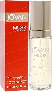 Jovan Musk Eau de Cologne Concentrate Spray, Sexy Cologne for Women, Vegan Formula, 2.0oz