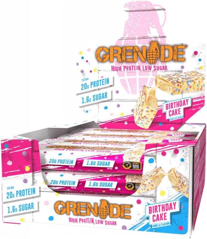 Grenade Protein Bar (12x60g) Birthday Cake - Bars - Protein Bars