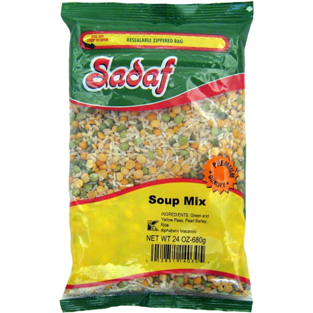 Sadaf Vegi Soup Mix - Dried Vegetable Soup Mix - Middle Eastern Cuisine - Veggie Soup Mixes - Kosher - 24 Oz Resealable Bag