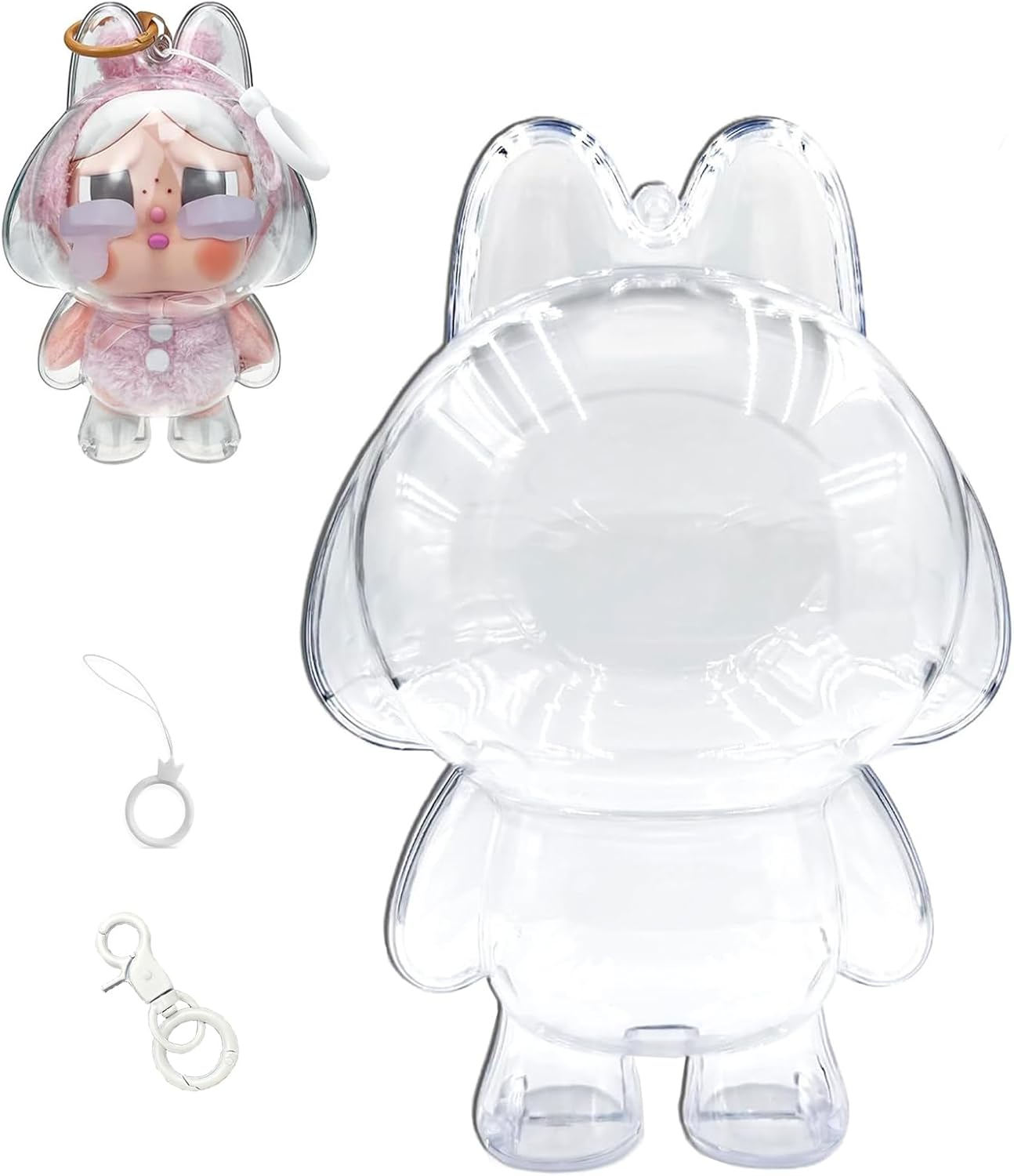 Crybaby Case, Crybaby Protective Case Cover Acrylic Clear Protector for Crybaby with Keychain (Doll Not Included)