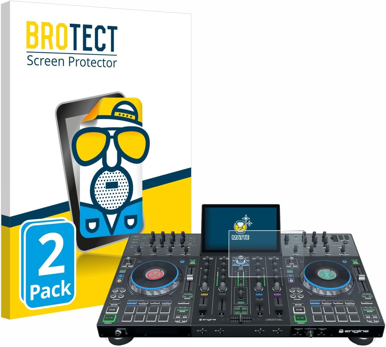 brotect Screen Protector Anti-Glare compatible with Denon DJ Prime 4+ (2 Pack) Screen Protector Matte, Anti-Fingerprint Protection Film
