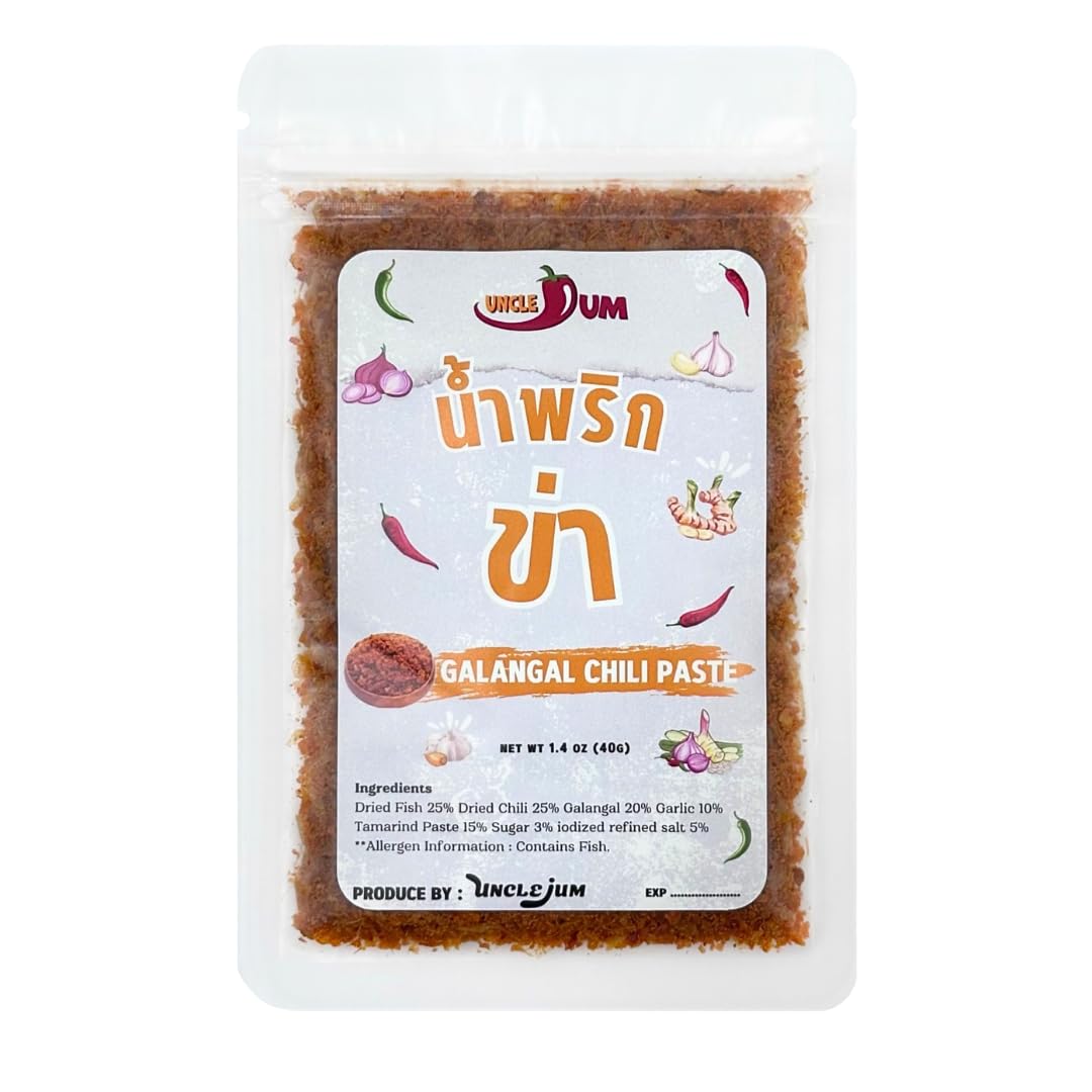 Nam Prink Kha Thailand northern chili flake Thai Galangal Chili Paste, Ready to Eat with Rice, No Cooking Required (40 grams)
