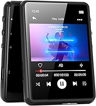 MECHEN 64GB MP3 Player Bluetooth 5.3 with 2.4" Full Touch Screen，Portable Digital Music Player with Speaker，FM Radio, Line Recording, HiFi Lossless Sound, Support up to 128GB. (Black)