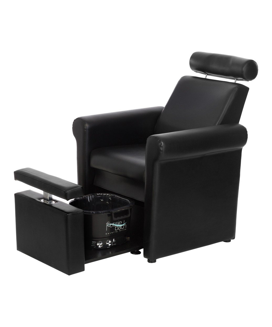 Buy-Rite Salon & Spa Equipment Mona Lisa Plumb Free Pedicure Chair - No Plumbing, Adjustable, Portable, Removable, Black, CHM-2320-5H-BLACK