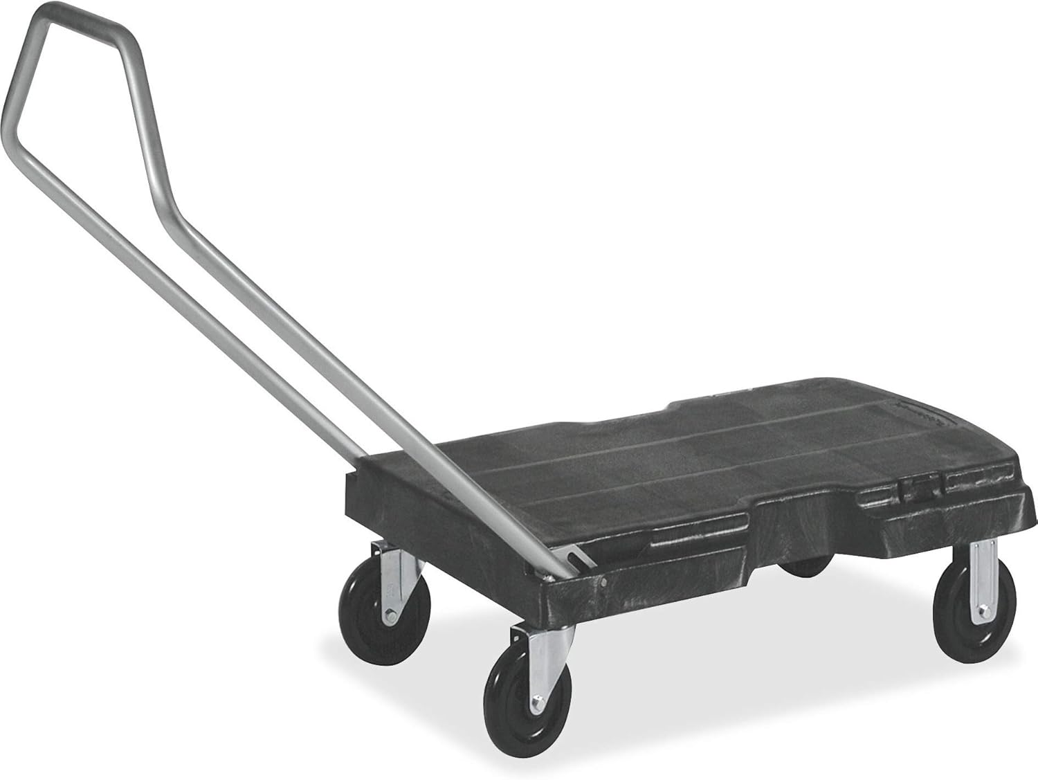 Rubbermaid Commercial Products Triple Trolley Folding Handle Dolly/Cart/Platform Truck with wheels, 500 lbs Capacity, for Moving/Warehouse/Office