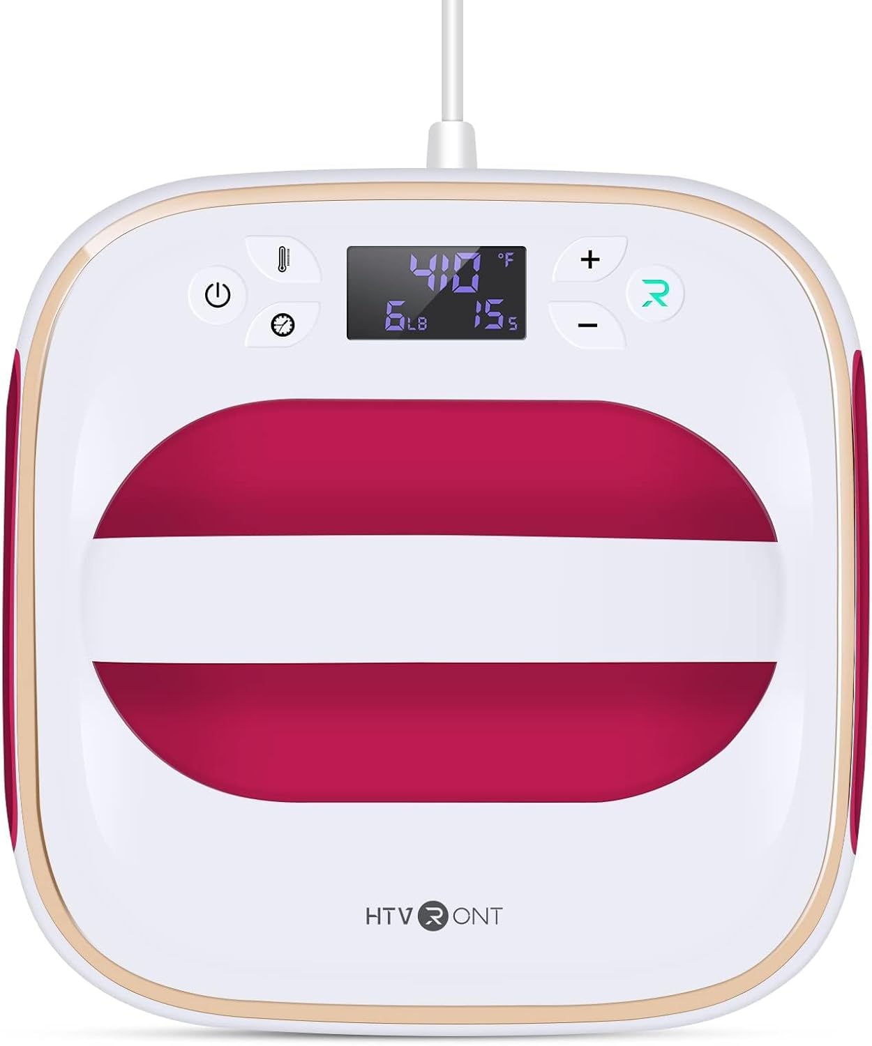 Heat Press Machine for T Shirts, 10" x 10" Portable Press Machine, Fast Heat-up Iron Press Heat for Sublimation and HTV Vinyl Shirt Press Machine for Hat, Bags, Heating Transfer Projects (Raspberry)