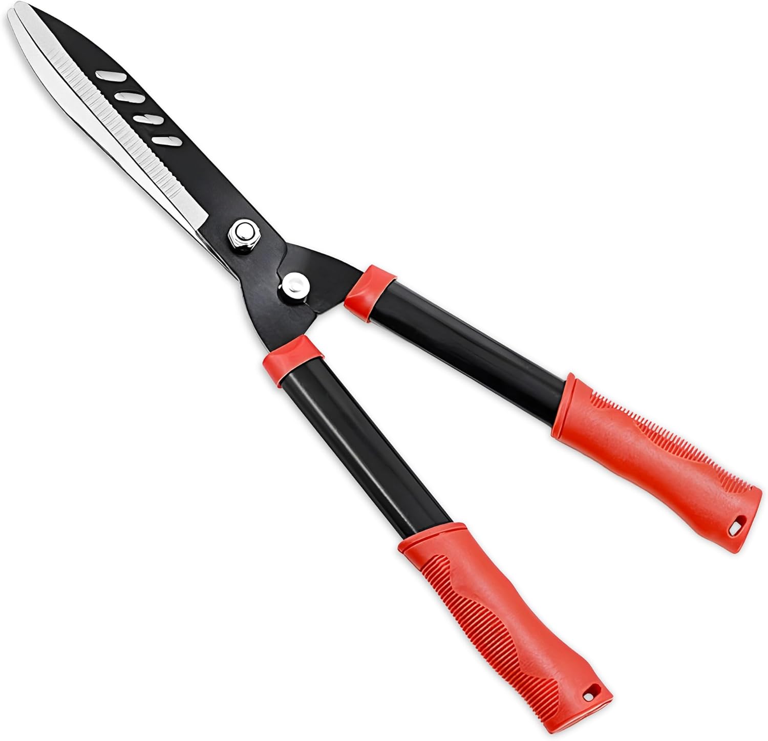 20” Carbon Steel Heavy Duty Hedge Shears – Garden Hedge Shear Clippers for Precision Cutting & Trimming of Bushes, Shrubs, and Hedges - Steel Handle with Comfortable ABS Grip