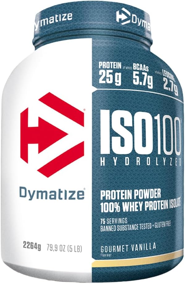 Dymatize ISO 100 Hydrolyzed Gourmet Vanilla 2264g - Whey Protein Hydrolysat + Isolate Powder