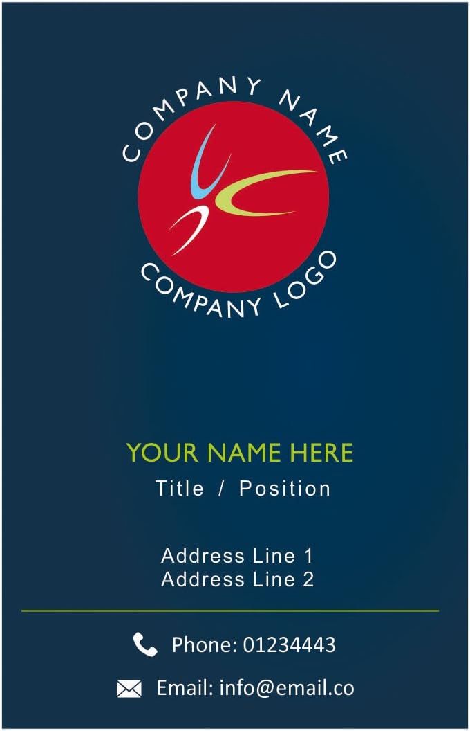 Custom Logo Visiting Card Personalised Business Cards Design Your Own - Front-110 LBS -Thick paper