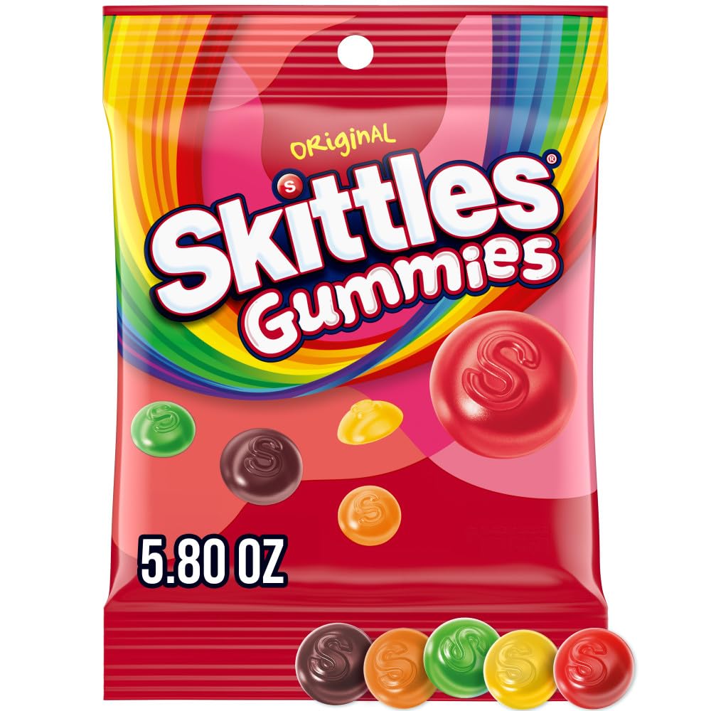 SKITTLES Original Gummy Candy Bulk Pack, 5.8 oz Bag (Pack of 12)