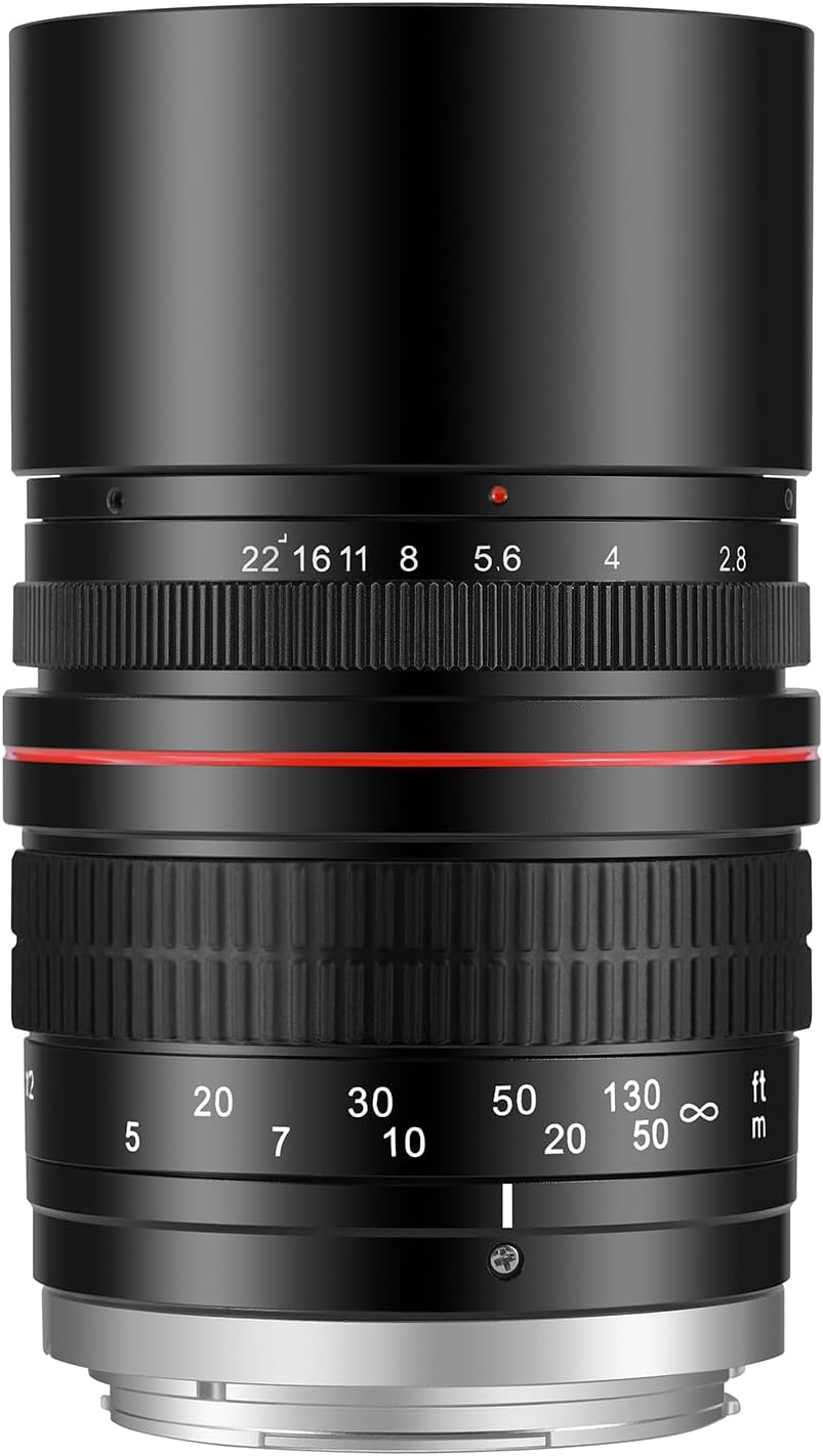 JINTU 135mm f/2.8 Telephoto Lens Manual SLR Camera Lenses for Canon EOS T7i T7s T7 T6s T6i T6 T5i T5 SL2 SL1 4000D 2000D 5D IV 90D 60D 70D 77D 80D 850D 650D 750D 550D 450D 7D