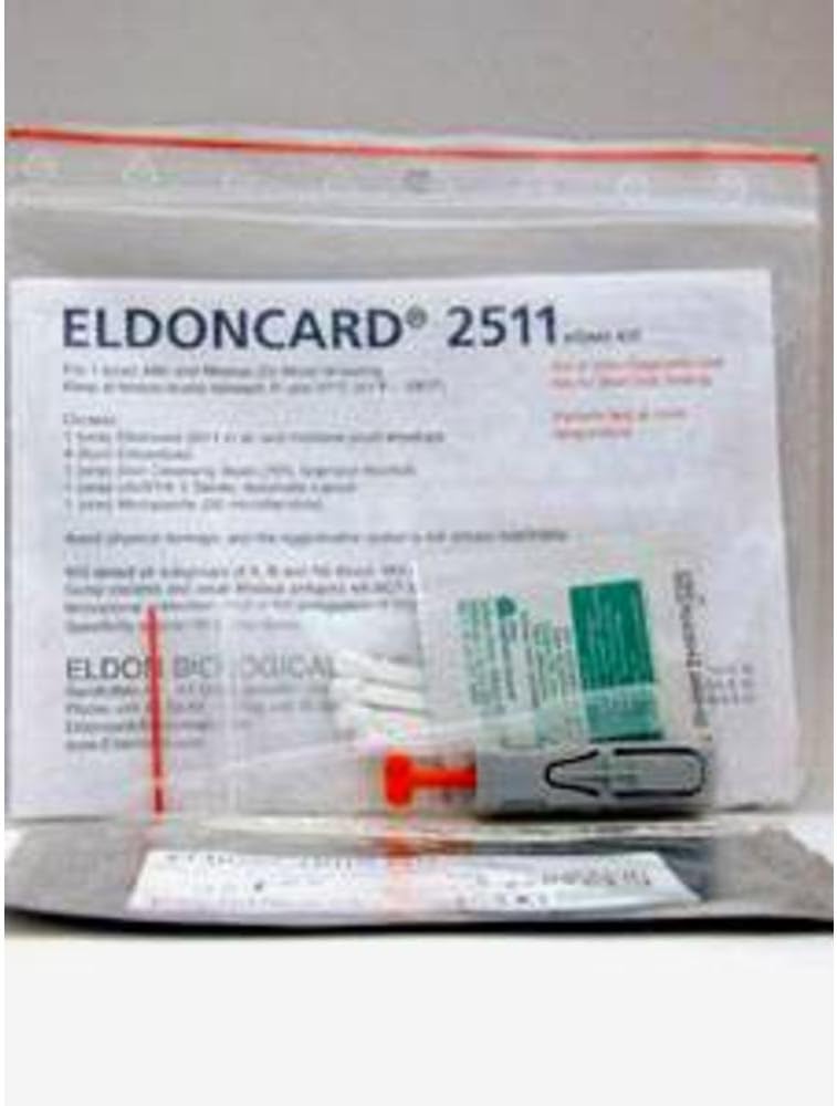 Blood Type Kit - Also Includes: 1 Eldoncard, 1 Lancet, Gauze, Alcohol Wipe, Micropipette