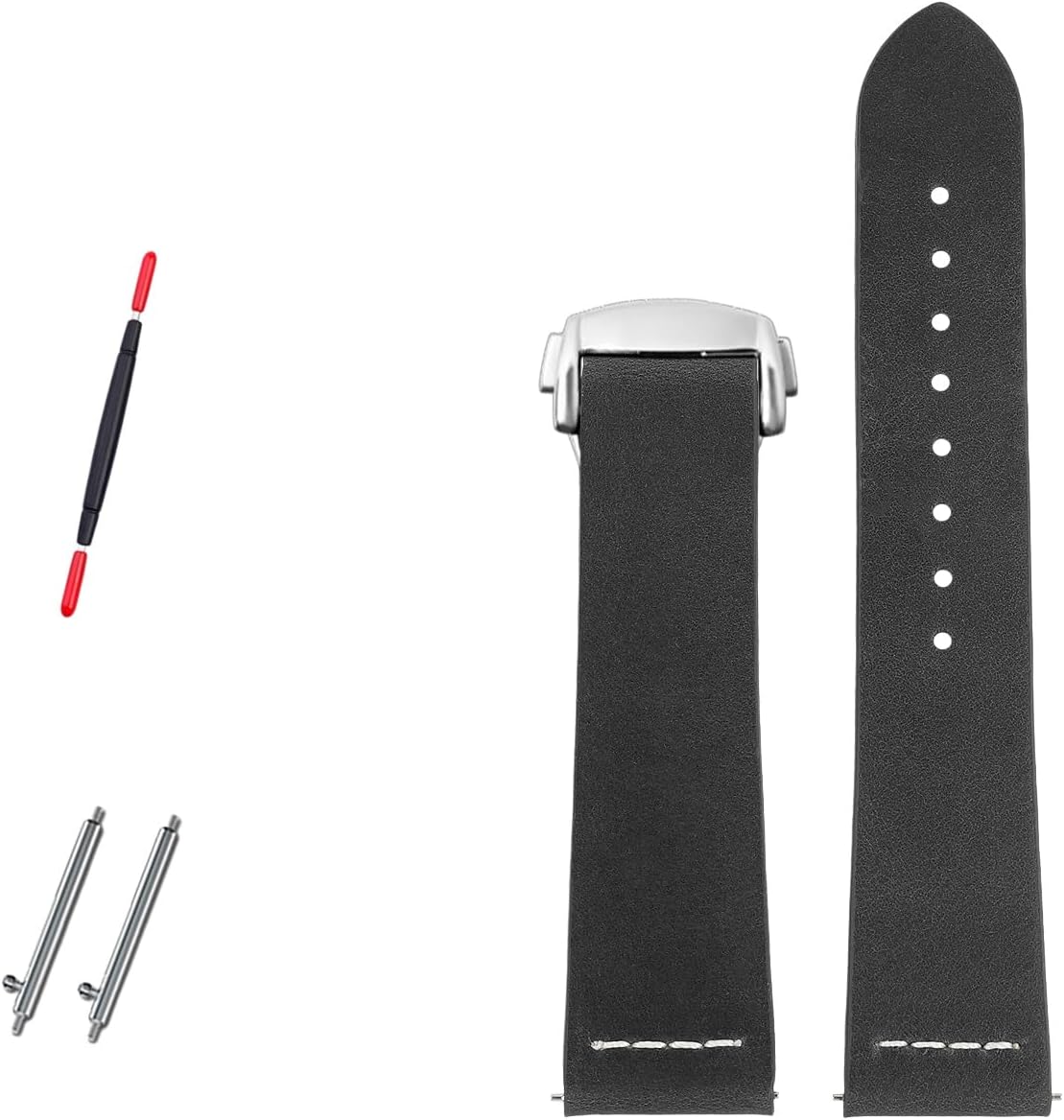 Compatible with For Rado Captain Cook series quick release watch chain R32505315 32505205 leather Folding buckle watch strap 19mm 21mm