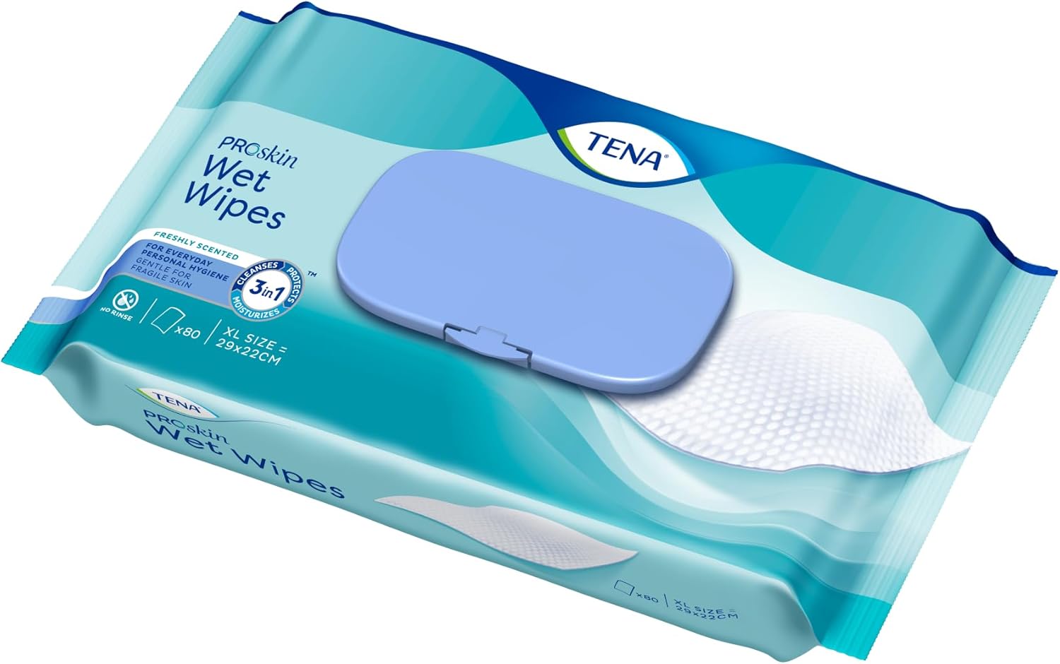 Tena Wet Wipes, Pack of 12 x 48