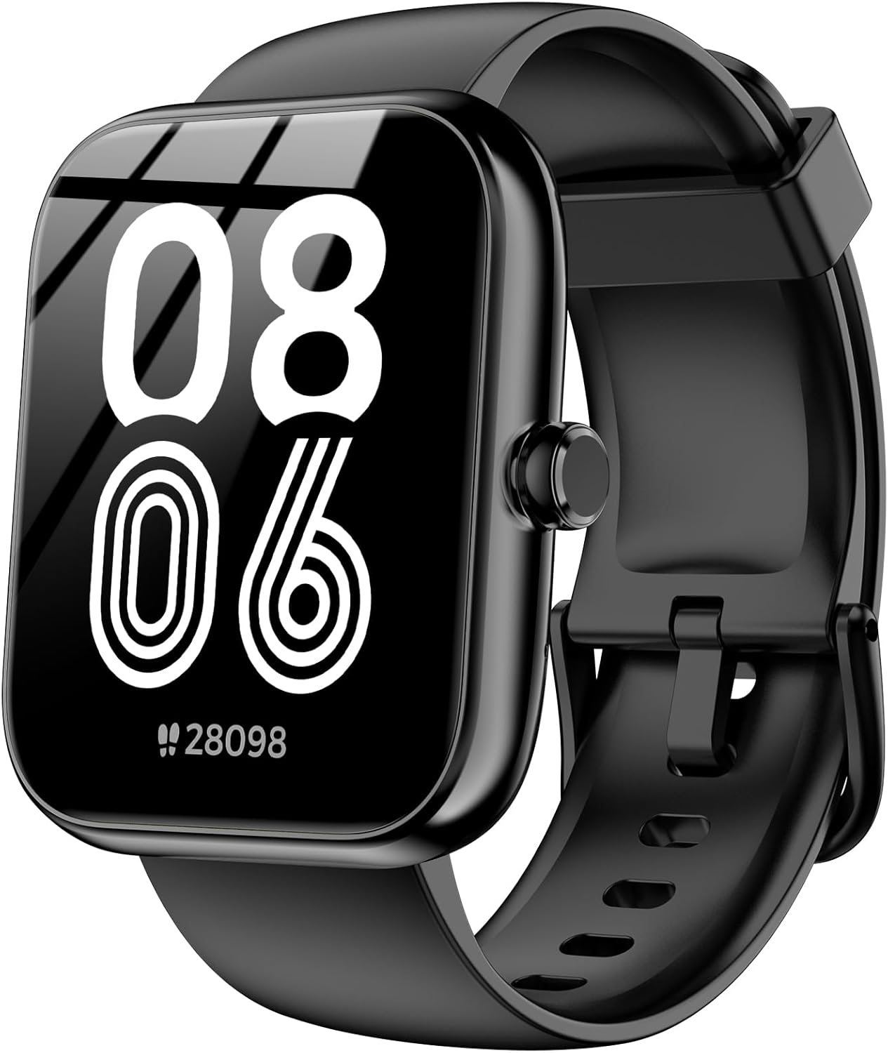 Smart Watch with Alexa Built-in, 1.83" HD Touchscreen, Bluetooth Call/Make Calls, IP68 Waterproof Fitness Tracker with 120+ Sport Modes, 24/7 Heart Rate & Sleep Monitor for iOS/Android (Black)