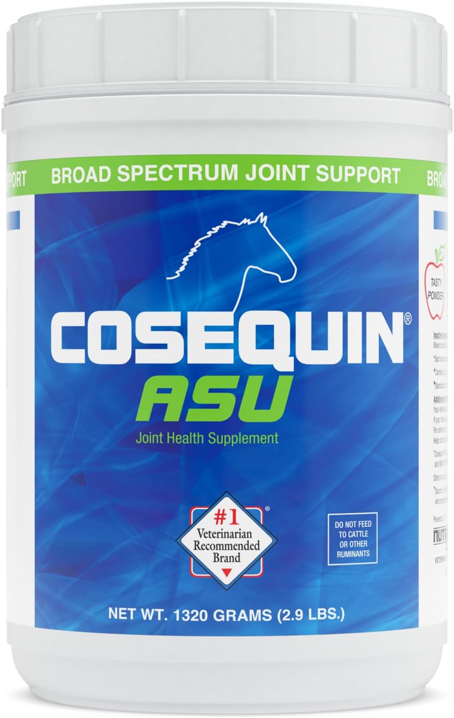 Nutramax Cosequin ASU Joint Health Supplement for Horses - Powder with Glucosamine, Chondroitin, ASU, and MSM, 1320 Grams | Equine Joint Health Supplement for Horses with Glucosamine & Chondroitin, ASU & MSM, Easy to Feed, Sprinkle on Food