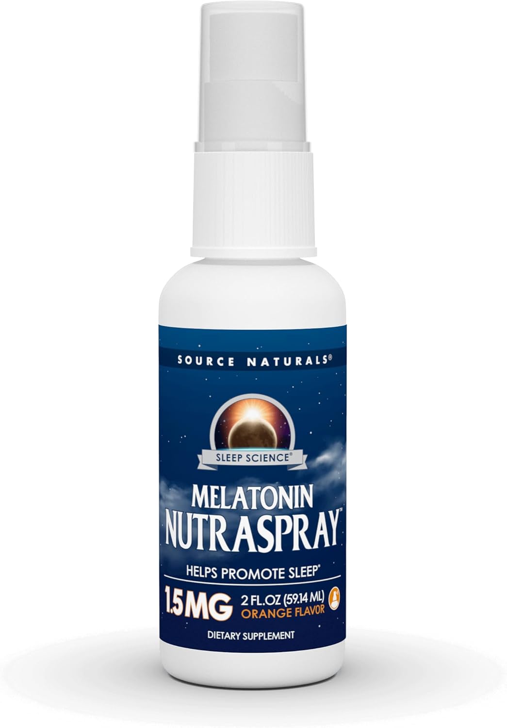 Source Naturals Melatonin - NutraSpray -Orange Flavored - 1.5 mg - 2 Fluid oz