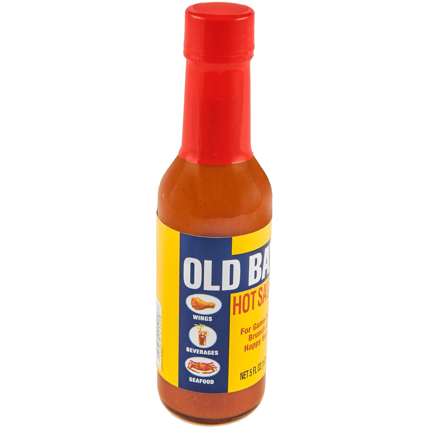 OLD BAY Hot Sauce, 5 fl oz - One 5 Fluid Ounce Bottle of Hot Sauce, Perfect for Tabletop for a Spicy Kick to Chicken Wings, Burgers, Seafood, French Fries and More