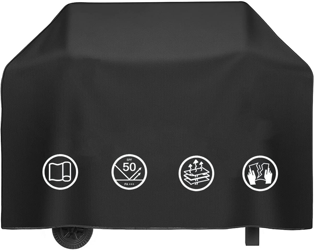 BBQ Covers, Gas Barbecue Cover Waterproof Gas Grill Cover Outdoor Covers for BBQ, Gas Grill BBQ Protection Windproof, Dust Protection, Rip-proof & UV Protection with Storage Bag - 147x61x117cm