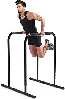 leikefitness Pull Up Dip Station Strength Training Dip Stands Station Tricep Dips Push-Ups For Home Gym