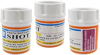 Shot Glasses - Prescription Pill Bottle Shot Glass 2 oz Rx Unique Funny Novelty 1 Shot Glass, Great Gag Gifts Shot Glasses for Men Vodka, Whiskey, Tequila