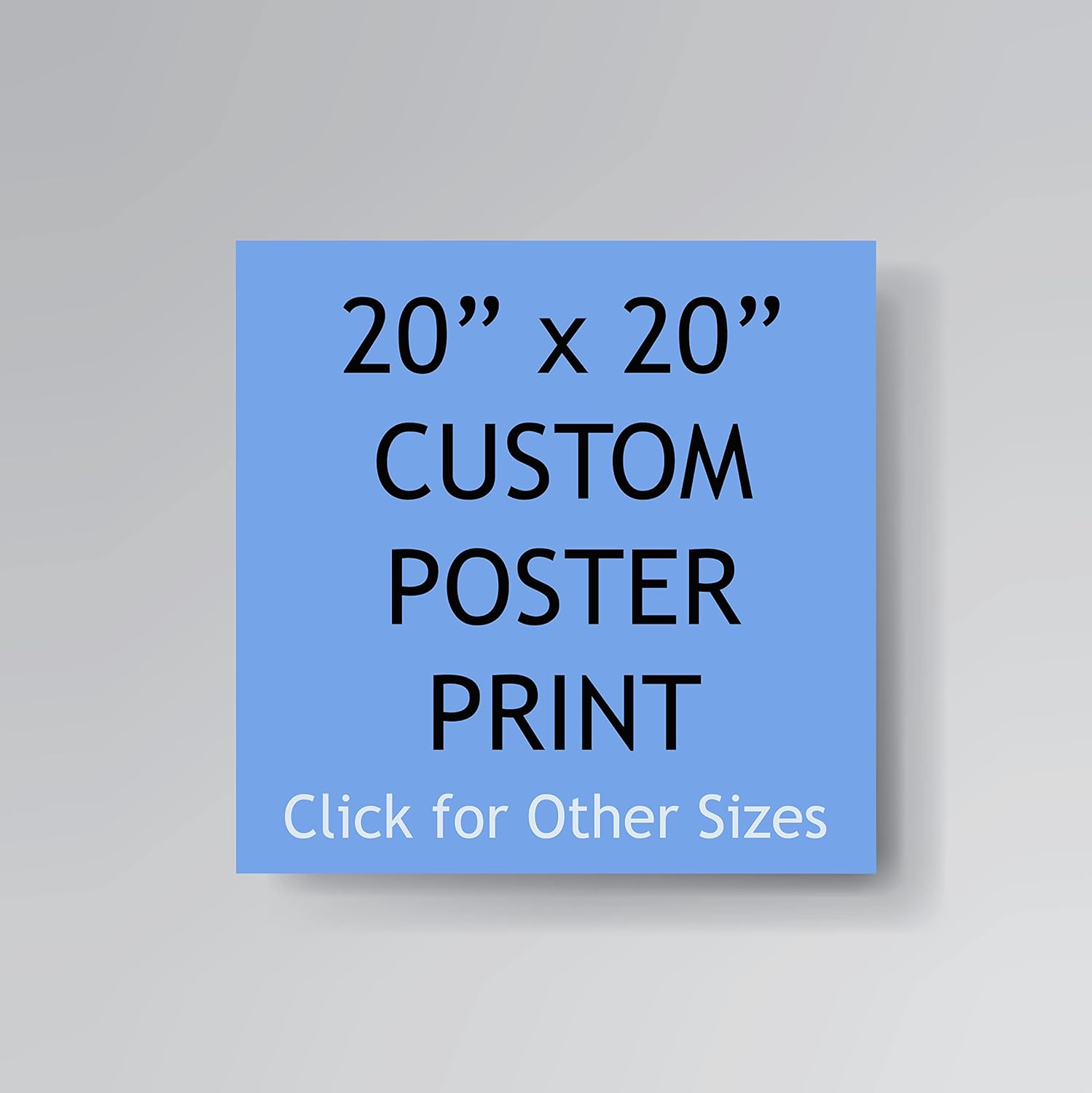 Pera Print - Upload Your Image or Photo - Custom Personalized Photo to Poster Printing, Wall Art Prints (20 x 20 inches), size