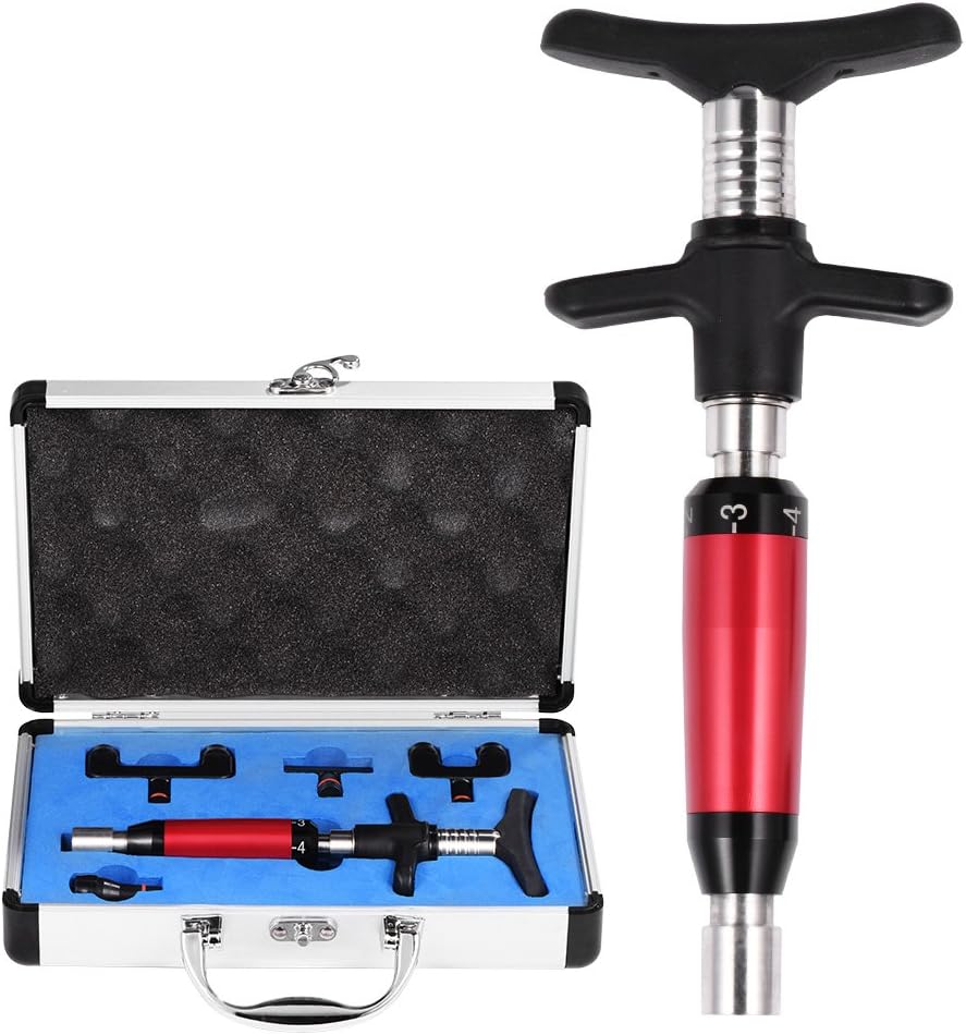 2 Types Power Chiropractic Tool Spine Adjustment Tool With Four Removable Massage Adjuster Chiropractic Tool For Muscle Stimulators & Accessories Activator Heads[4 Heads]