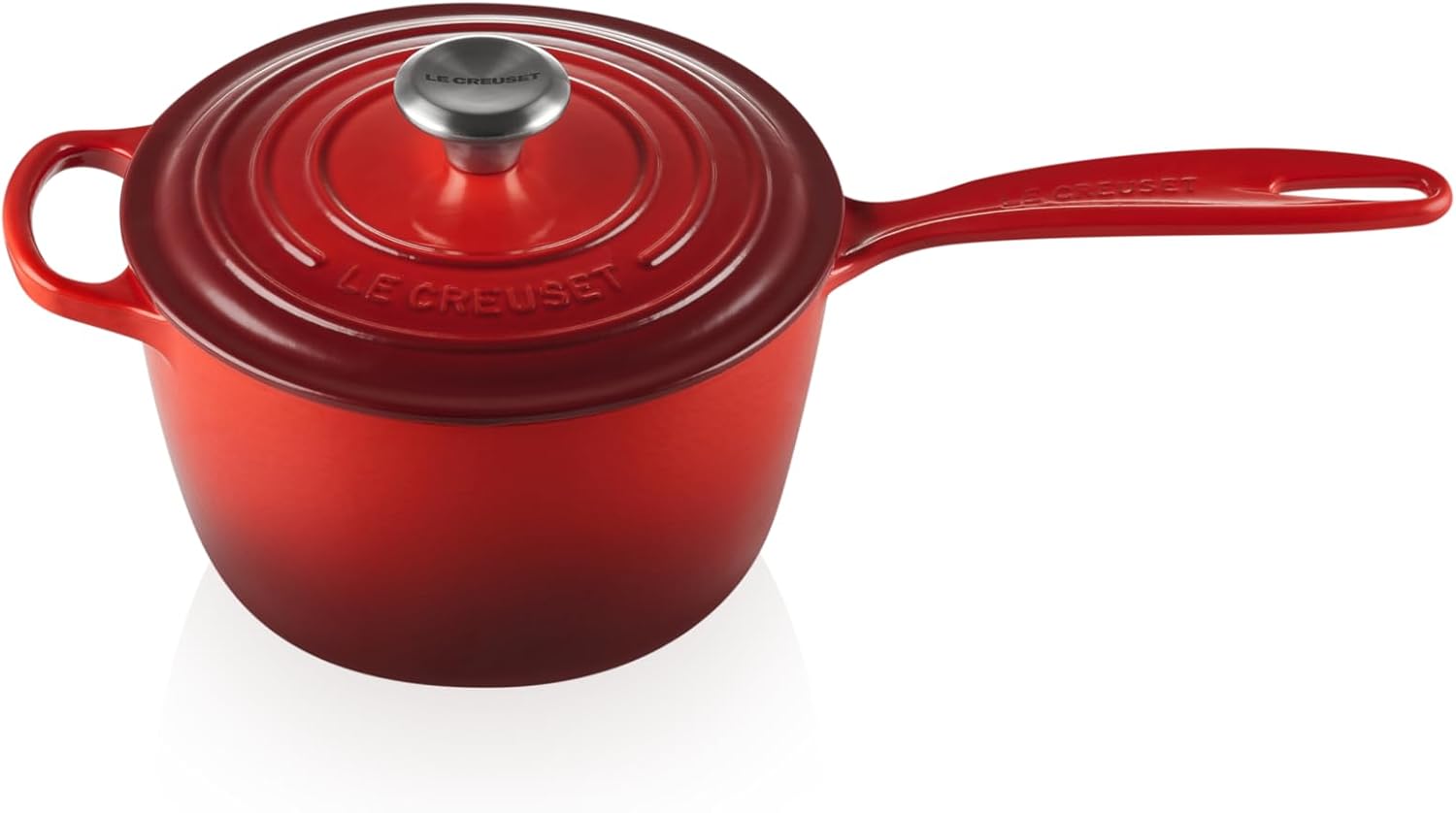 Le Creuset Enameled Cast Iron Signature Saucepan, 2.25 qt., Cerise