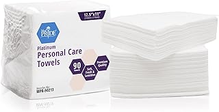MED PRIDE Platinum Personal Care Towels [90 Pack]- Ultra Soft Dry Wipes- Disposable & Unscented for Baby Or Senior Care & Adults - Sanitary for Hand, Face, Body Or Incontinence- 12.5''x11''