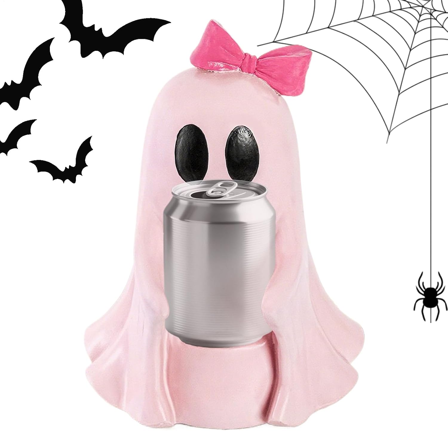 Zyntora Halloween Ghost Drink Holder - Ghost Energy Drink Holder,Festive Holiday Decoration Figurine for Desktop Home Office Display Table Bookshelf Bedroom Desk Tabletop