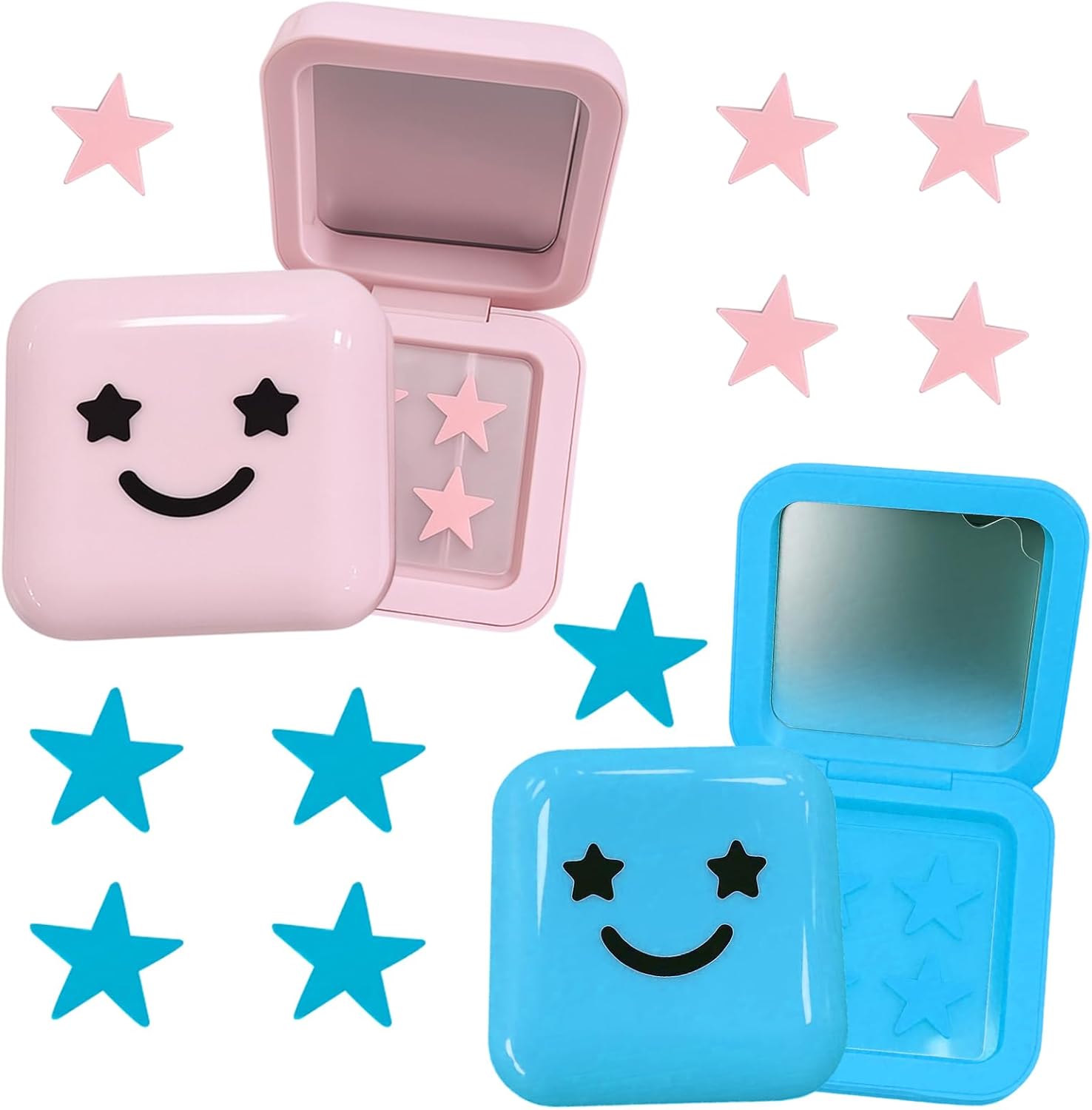 Starface Pimple Patches, Star Shaped Spot Patches for Face, Gentle for Sensitive Skin, 2 Pack Blue and Pink, 5.6 X 5.6 X 3.19 Cm